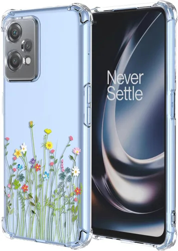 Miniatura 55 de Funda para OnePlus Nord CE 2 Lite 5G Clear Flower Phone Case Soft TPU a prueba de golpes, antiarañazos, funda protectora para 1+Nord CE2 Lite 5G