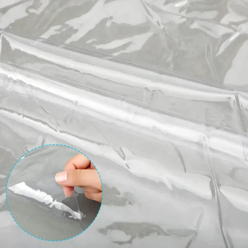 Miniatura 2 de Eaasty 2 hojas de vinilo de plástico transparente de 0.012 in de 54 x 36 pulgadas, protector de rollo de vinilo transparente de PVC rectangular