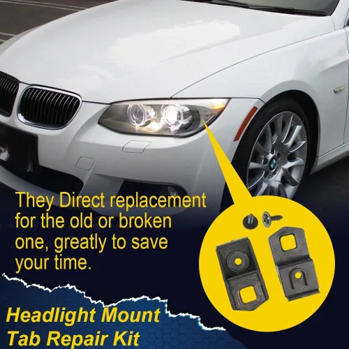 Miniatura 8 de G-PLUS Kit de reparación de lengüeta de montaje de faros compatible con BMW E92 E93 Coupe Convertible 2007-13 2007-13