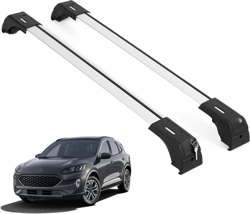 Miniatura 12 de ERKUL Barras transversales de techo para VW Volkswagen ID.4 2021-2025 Barras transversales de aluminio con bloqueo antirrobo para techo Negro
