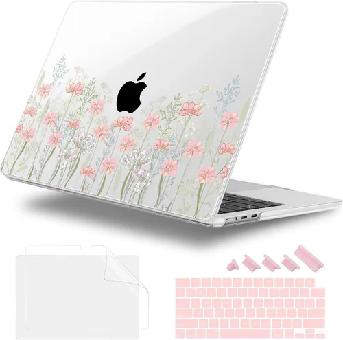 Miniatura 20 de Funda para MacBook Air 2026/2025/2024/2023 de 15 pulgadas M5 A3448/M4 A3241/M3 A3114/M2 A2941, elegante funda protectora rígida para MacBook Air
