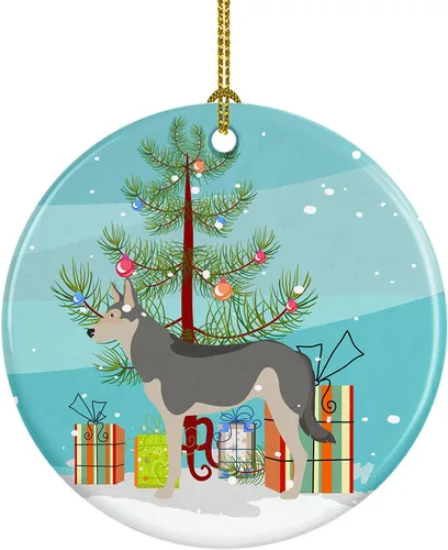 Miniatura 19 de Caroline's Treasures American Toy Fox Terrier - Adorno de cerámica de Navidad para colgar en el árbol de Navidad, decoración para el hogar, Navidad