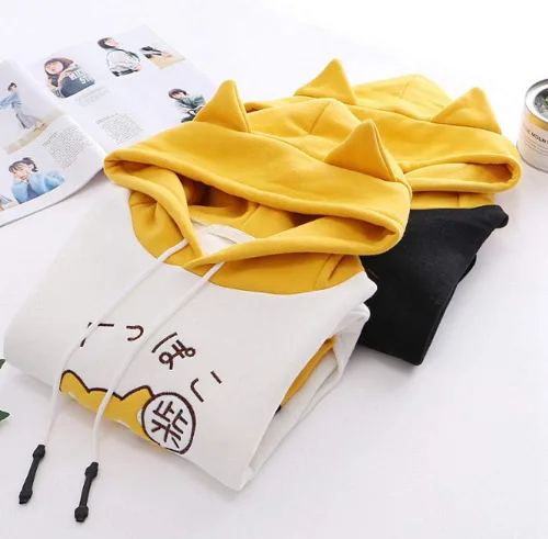 Miniatura 4 de Sudadera con capucha para mujeres y adolescentes, diseño animé de animales estilo cosplay