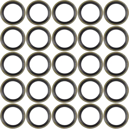 Miniatura 8 de X AUTOHAUX 25pcs M16 Tono Bronce Motor de Coche Drenaje de Aceite Triturado Plano Juntas de Arandela