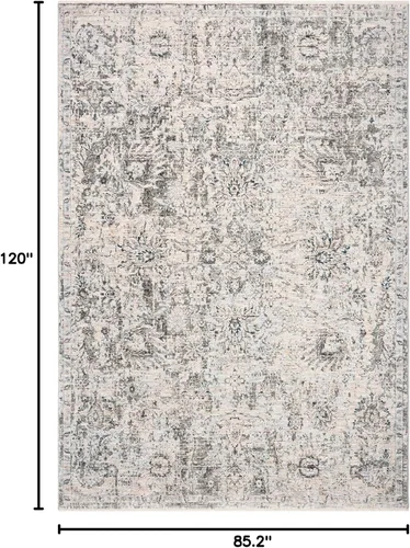 Miniatura 2 de SAFAVIEH Winston Collection - Alfombra de área de 7 pies 1 pulgada x 10 pies, color beige y gris, diseño envejecido, no desprende pelusa y de fácil