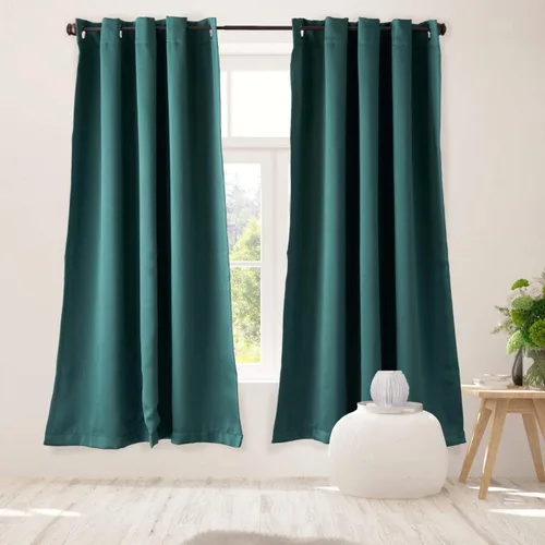 Miniatura 11 de LUXE WEAVERS Eco Collection - Par de paneles de ventana, color crema, 100% opacas, 63 pulgadas de largo