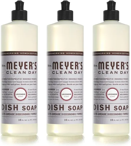 Miniatura 15 de Mrs. Meyer's - Detergente líquido para platos, aroma a pinos de Iowa, fórmula biodegradable, edición limitada, paquete de 3 unidades, 16 fl oz