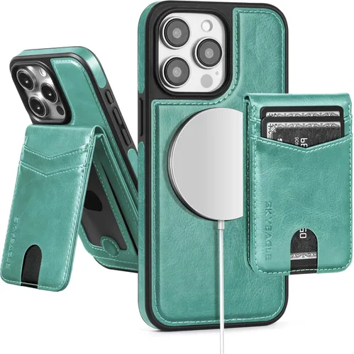 Miniatura 94 de SkyEagle Magsafe - Funda magnética 2 en 1 desmontable para iPhone 11 Pro Max con tarjetero, para mujeres y hombres, piel sintética con bloqueo RFID