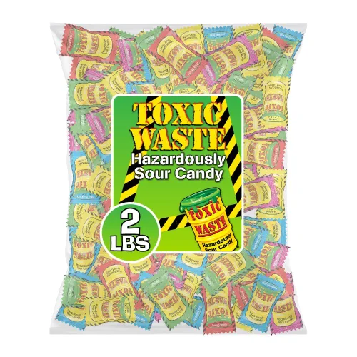 Miniatura 11 de TOXIC WASTE - Caramelo peligrosamente agrio - Sabores de manzana, sandía, limón, frambuesa azul y cereza negra - Bolsa de 1 libra