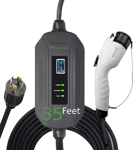 PRIMECOM - Cargador para vehículos eléctricos (EV) de nivel 2 (220 V/240 V); cargador portátil inteligente para estaciones de carga de vehículos