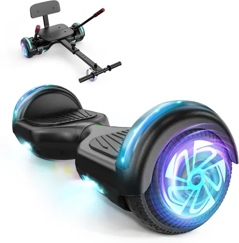 Miniatura 13 de SISIGAD Scooters for Kids Ages 7-12, with Built-in Bluetooth Speaker and 6.5" Colorful Lights Wheels, Safety Certified Self Balancing Scooter H4-rosa