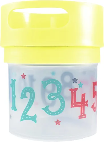 Miniatura 7 de Munchie Mug Taza de aperitivos a prueba de derrames para niños pequeños, tapa de tela suave, contenedor de aperitivos antiderrames, fabricado