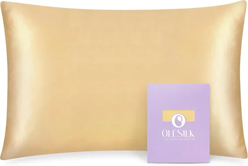Miniatura 12 de Olesilk - Funda de almohada 100% seda con cremallera oculta para la belleza del cabello y la piel, ambos lados, 19 milímetros (0.74 pulgadas), Azul
