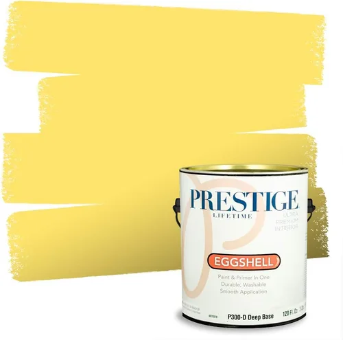 Miniatura 67 de PRESTIGE Pinturas Pintura Exterior e Imprimación En Uno, 1 Galón, Satinado, Pareja Comparable de Benjamin Moore* Amarillo* 320BM-PCM