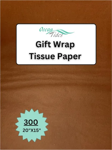 Miniatura 20 de Ocean Tides 300 hojas (14 x 20 pulgadas) de papel de regalo de Navidad, papel de seda de regalo a granel para manualidades, cumpleaños y días