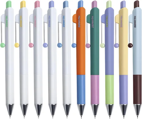 UIXJODO Paquete de 10 bolígrafos de gel, punta fina de 0.020 in, tinta negra, retráctiles, con barril de diamante, bolígrafos de escritura suaves de