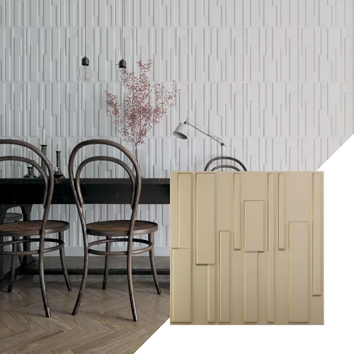 Miniatura 29 de Ekena Millwork Wigan EnduraWall 19 5/8 pulgadas de ancho x 19 5/8 pulgadas de alto, Wigan EnduraWall Decorativo 3D Panel de pared cubre 2.67 pies