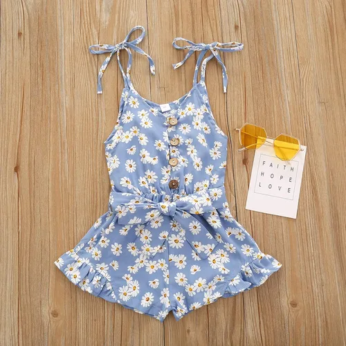Miniatura 2 de Ropa de niña pequeña de verano lindo halter mameluco de 6 meses a 5 años