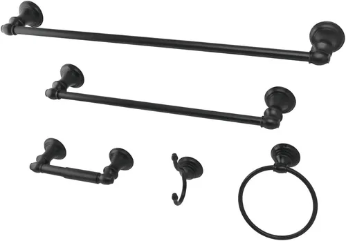 Miniatura 9 de Kingston Brass BAHK2612478BB Provence - Juego de accesorios de baño, latón cepillado, 24 x 3.5 x 2.56 pulgadas Cobrizo cepillado