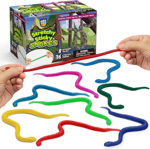 Miniatura 9 de PICK A TOY Juguetes de unicornio para regalo para niñas y niños, 24 piezas de goma de dedos centelleantes elásticas para niños, bolsa de regalo