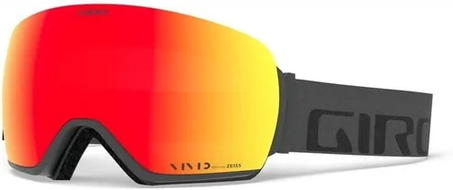 Giro Article Gafas de esquí - Gafas de snowboard para hombre - Correa gris con lentes Vivid Ember/Vivid Infrared Gris Wordmark