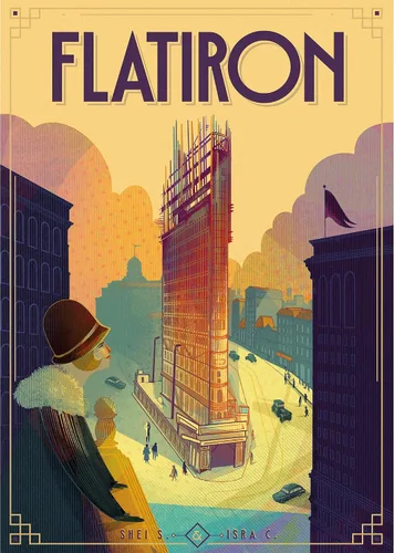 Miniatura 2 de Juego de mesa Flatiron - ¡Construye el icónico rascacielos de Nueva York! Juego de estrategia arquitectónica, divertido juego familiar para niños