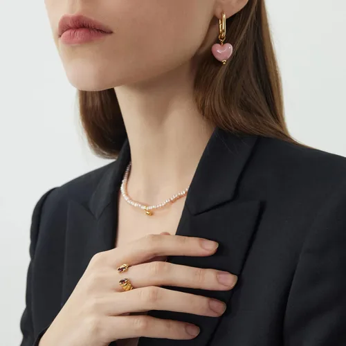 Miniatura 6 de C.Paravano Aretes de aro para mujer Aretes de aro Aretes colgantes para mujer
