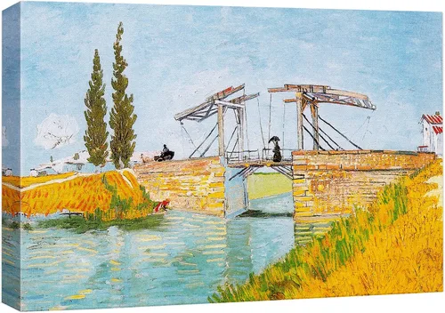 Miniatura 27 de Van Gogh - Lienzo con diseño giclée de olivos con cielo amarillo y sol, arte de pared de galería, estirado y enmarcado, listo para colgar, 24 x 36