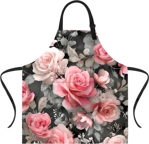 Miniatura 24 de Delantal divertido con 2 bolsillos para hombres y mujeres, barbacoa, parrilla, delantales con babero ajustable, regalos, cocina, cocina de la cocina