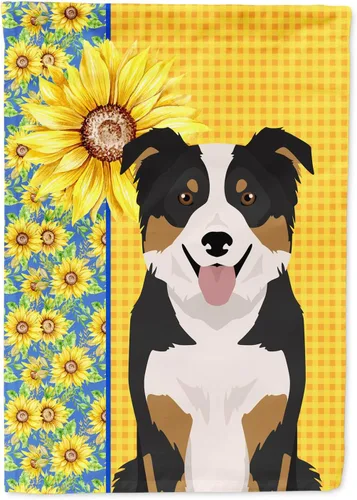 Miniatura 305 de Caroline's Treasures WDK5331CHF - Bandera de verano con diseño de girasoles rojos y blancos, manga grande, para porche, para colgar en la pared