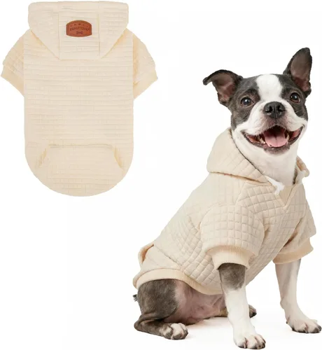 Miniatura 44 de BEAUTYZOO Sudadera con capucha para perro pequeño con bolsillos, ropa para perros pequeños y medianos, niño y niña, abrigos de algodón laminado tipo