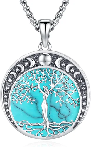 Miniatura 31 de Joyería Mágica para Mujeres y Hombres Nudo de Bruja Plata 925 Original Collar de Nudo de Bruja Tetragrammaton Hecate Collar Lilith Collar Pentagrama