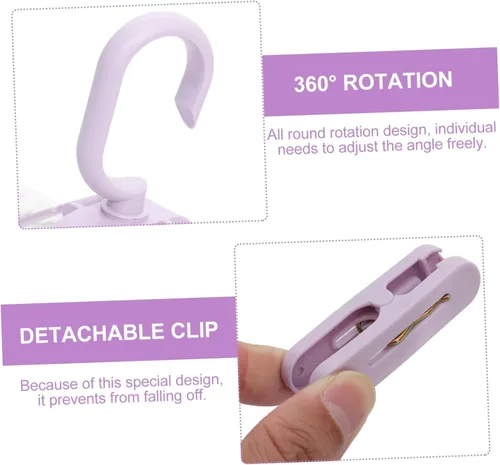 Miniatura 8 de Estante de secado de ropa para calcetines, 32 clips, perchero para ropa y toallas