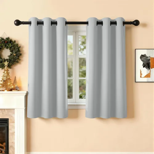 Miniatura 114 de Cortinas de oscurecimiento de habitación de 45 pulgadas de largo para dormitorio y sala de estar, cortinas térmicas aislantes con ojales