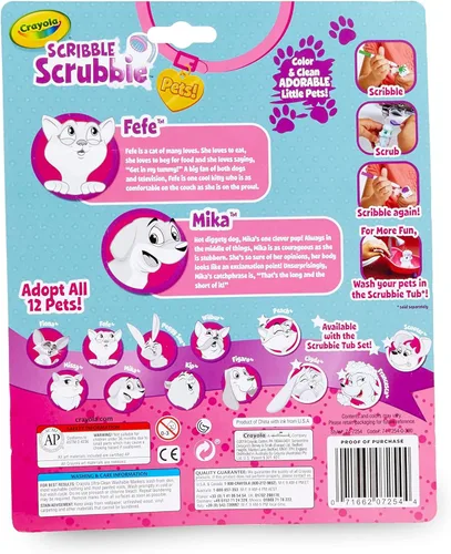 Miniatura 6 de Crayola Scribble Scrubbie Pets, Perro y Gato, Juguetes para Niños, Regalo para Niñas y Niños, Edad 3, 4, 5, 6