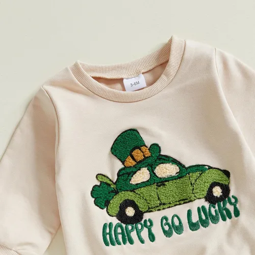 Miniatura 44 de BemeyourBBs Conjunto divertido de sudadera y pantalones de manga larga con letras divertidas para bebé niño y niño