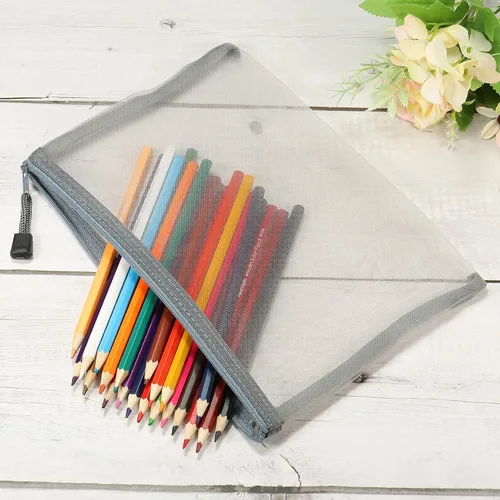 Miniatura 5 de MECCANIXITY Bolsas de malla con cremallera, A5 de nailon con cremallera, bolsillos de almacenamiento para accesorios de oficina de viaje