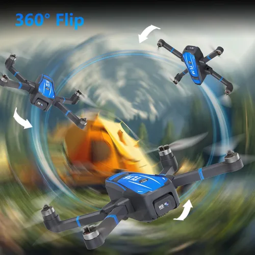 Miniatura 6 de Toladrone TL16 Drones con cámara para adultos 4K, mini dron con motor sin escobillas con cámara para principiantes con modo sin cabeza, control