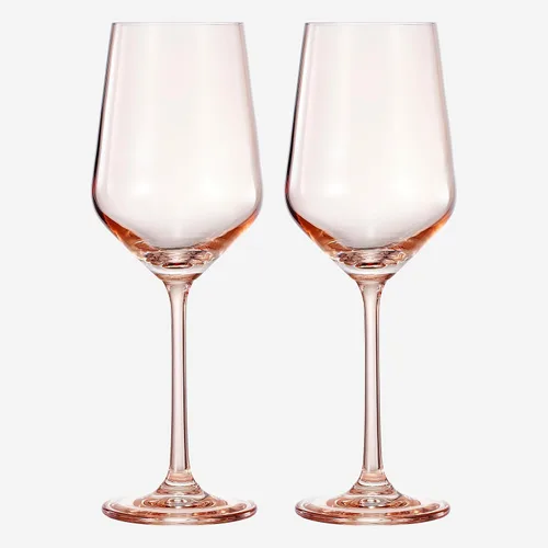 Miniatura 7 de Khen Copas de vino de cristal de colores, juego de 2, vasos de tallo grande de 12 onzas, ideales para todas las ocasiones y celebraciones Arándano