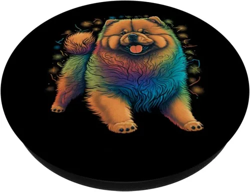 Miniatura 2 de Lindo perro Chow Chow en Chow Chow Lover PopSockets intercambiables PopGrip