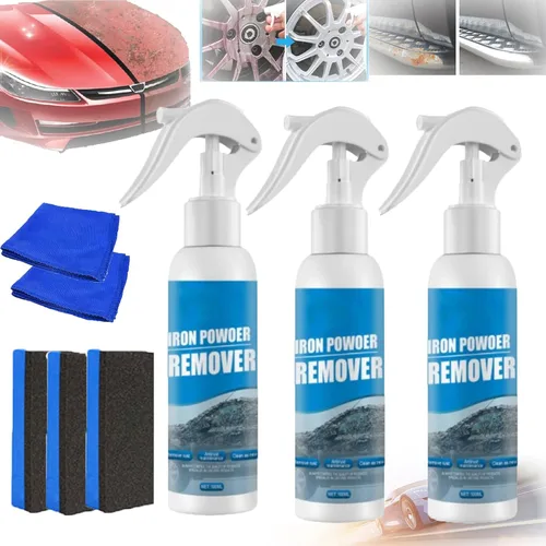 RJDJ Spray de eliminación de óxido para automóvil, limpiador de pintura de metal, removedor de óxido, limpiador multifuncional de hierro para 3 PZAS