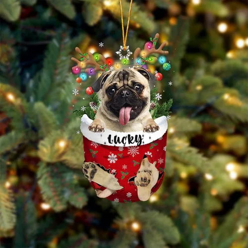 Miniatura 24 de Adorno de Navidad personalizado para perro Airedale Terrier en bolsillo de nieve, adorno para árbol de Navidad, idea de regalo para amantes