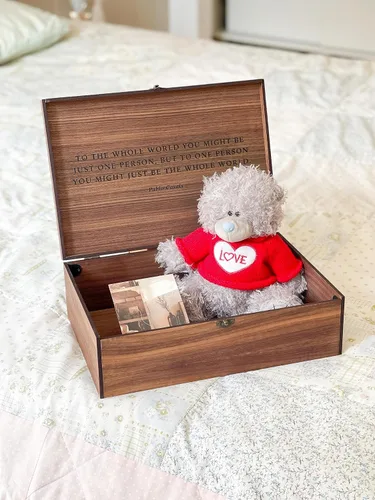 Miniatura 5 de Caja de madera personalizada con nombre para recuerdos, recuerdo, regalo para él, ella, novio, novia, bebé, niña, hermano, hermana, chico, padrinos