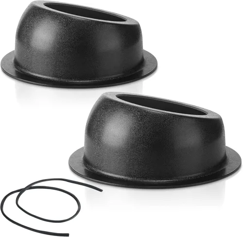 Amylove 2 piezas de cajas de recinto de altavoces universales con ángulo, para montaje en superficie con tira de goma para instalar altavoces de 6.5