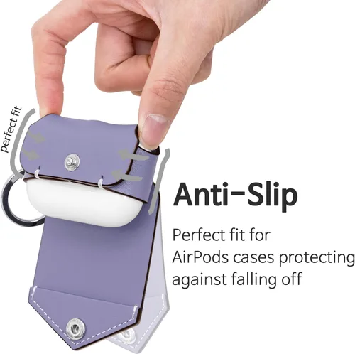 Miniatura 3 de GreedyFarmers - Funda para AirPods Pro con mosquetón de llavero, funda protectora de cuero de primera calidad para carga inalámbrica AirPods Pro