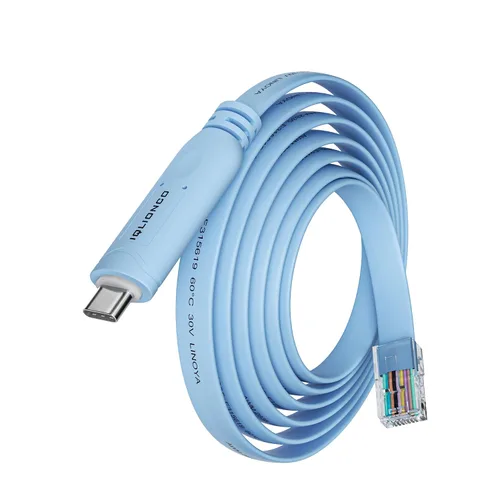 Cable de consola USB tipo C a RJ45, cable de consola USB-C de 6 pies, accesorio esencial compatible con enrutadores/interruptores