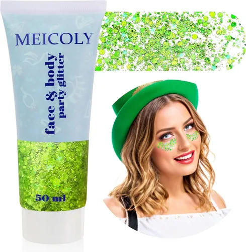 Miniatura 38 de MEICOLY Purpurina corporal roja, blanca y azul, accesorios del 4 de julio, purpurina para el cabello para niños, atuendos del 4 de julio