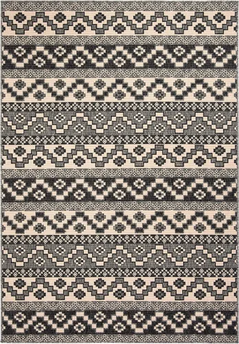 Miniatura 50 de SAFAVIEH Alfombra lavable para exteriores, colección Veranda – Alfombra de pasillo de 2.3 x 6 pies, color azul y crema, no desprende pelusa y fácil