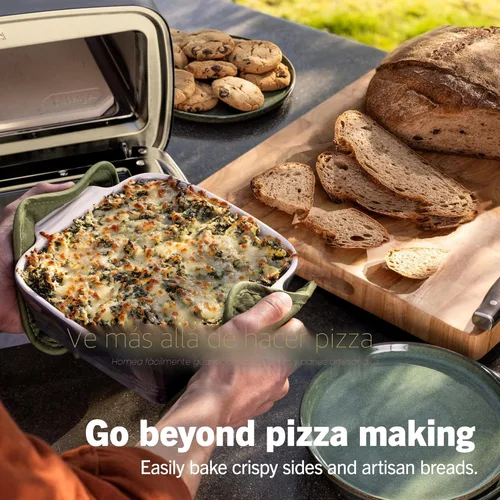 Miniatura 8 de Ninja Artisan MO201BL1 - Horno de pizza para exteriores, 12 pulgadas, pizza de 3 minutos, napolitano, corteza fina, New York Chicago, personalizado