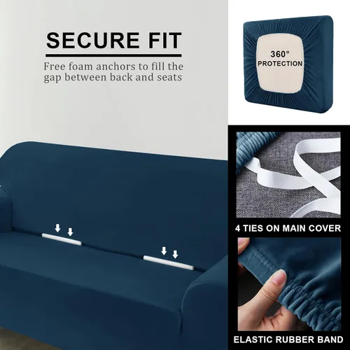 Miniatura 61 de Funda para Sofá de Terciopelo, Fundas Elásticas para Sofá para Funda Principal Separada/Respaldos y Cojines de Asiento, Funda para Sofá, para Fundas